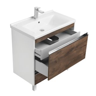 Тумба под раковину Акватон Капри 80см таксония тёмная 1A230201KPDB0